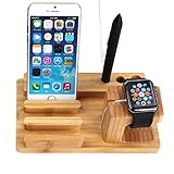 GVDV Apple watch 充電スタンド,ドック 卓上充電スタンド/ 高級竹製スタンド/Apple watch38mm、Apple watch 42mm( BASIC / SPORT / EDITON)対応 ,iPad,iPhone 6s, ,iphone 6 plus,iphone 6,iphone 5s,iphone 5,Samsung s6,Sony xperia等に対応 (木材の色)