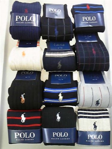 プレゼントに最適！！【40%OFF】POLO RALPH LAURENカジュアルソックス男性用×5足セット