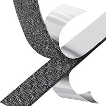 3M SJA-7501 Hook & Loop Adhesive-Backed Reclosable Fastener, 1.00" Wide  x 50 yards, Loop Side, Black