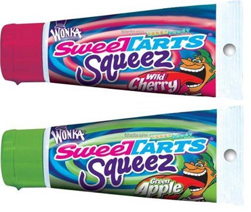 Sweetarts Squeez, Apple and Cherry Flavors, 12-Count Boxes (Pack of 2) by Wonka