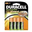 Duracell Rechargeables StayCharged AA Batteries, 4-Count