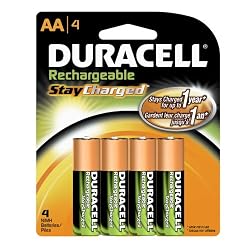 Duracell Rechargeables StayCharged AA Batteries, 4-Count
