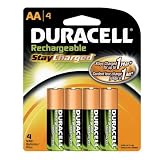 Duracell AA 4 Pre-Charged Rechargeable NiMH Batteries DX1500 ~ Duracell