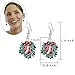 Zhenhui Colorful Christmas Dangle Earrings Set for Women Girls with Red Wreath Santa Claus Stockings White Snowman Xmas Missing Hat Snowflake Jingle Bells Thanksgiving Themed Gift
