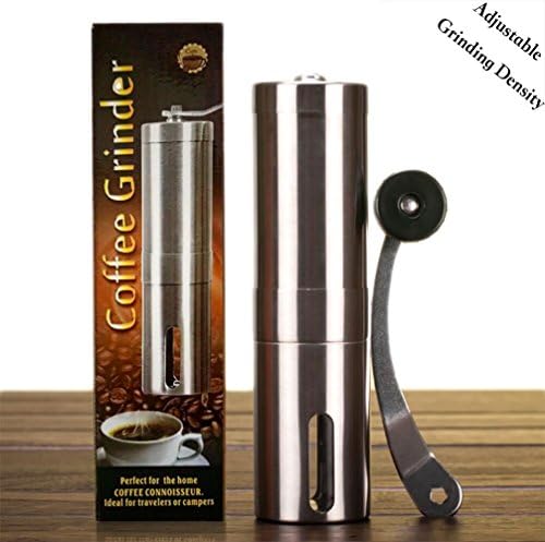 Kitchen Premium Ceramic Coffee Bean Grinder - Ceramic Burr Manual Grinder- Premium Quality Stainless Steel－Portable, Durable, Adjustable Grind Settings