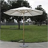 9 ft. Monterey Series Umbrella Frame Color: Powder Black, Fabric Color: Sunbrella Burgundy