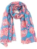 Lina & Lily Flamingo Print Women's Lightweight Scarf