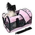 Petmate Large Softsided Kennel Cab Dog Carrier, Pink/Zebra