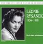 Dokumente Einer S�ngerkarriere: Leonie Rysanek