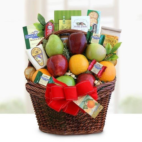 Blossoming Orchards Delicious Fruit and Snack Gift Basket