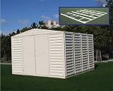 DuraMax Model 00414 10x10 WoodBridge Vinyl Storage Shed with foundation