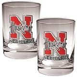 Great American Products Nebraska Cornhuskers 2 Piece Rocks Glass Set