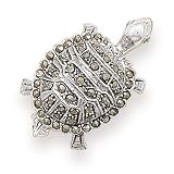 Marcasite Turtle Pin