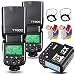 Godox 2X TT600 HSS 2.4G Wireless Master/Slaver Flash Speedlite & Receiver Godox X2T-C Remote Trigger Transmitter Kit Built-in godox X System Compatible for Canon Cameras
