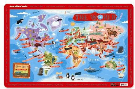 Childrens Toyshop  Toys : Crocodile Creek The World Map Placemat
