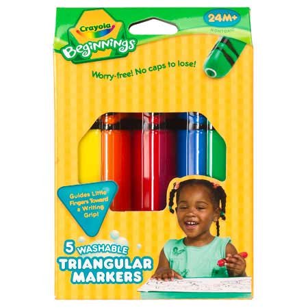 Childrens Toyshop  Toys : Crayola Washable Triangular Markers (1 box, 5 ct.)
