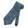 Men's Handmade Tie Turquoise Ancient Chinese Character Blue Silk Necktie
