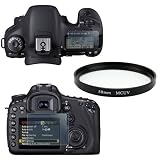 GTMax LCD Kit Clear Screen Protector + 58mm Multi Coat Ultra Violet UV Protection Glass Filter for Canon EOS 7D SLR Digital Camera