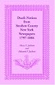 Death Notices from Steuben County, New York Newspapers, 1797-1884