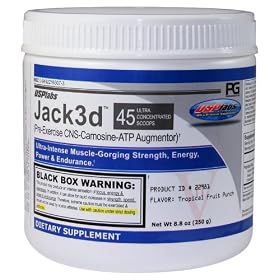 USP Labs Jack3d 250 g Grape Bubblegum Energy, Strength and Endurance Pre-Workout Drink Powder