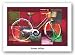 Red Bicycle by Pep Ventosa 24"x15.375" Art Print Poster