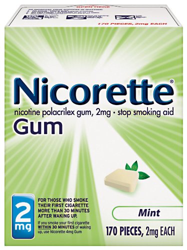 Nicorette Gum, Mint, 2mg, 170-Count Box