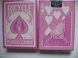 ピンク自転車のロゴで1デッキピンクのバックカードを再生する 1 Deck Pink on Pink Bicycle Logo Back Playing Cards BACK-ON