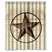 WECE Creative Bath Western Texas Star Shower Curtains (60