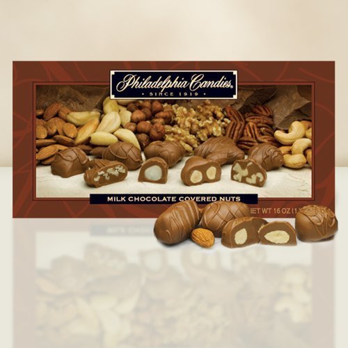 Philadelphia Candies Milk Chocolate Covered Nuts Gift Box