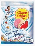 Chupa Chups Creamy Lollipops, Fortified Fat Free - 12 Pieces
