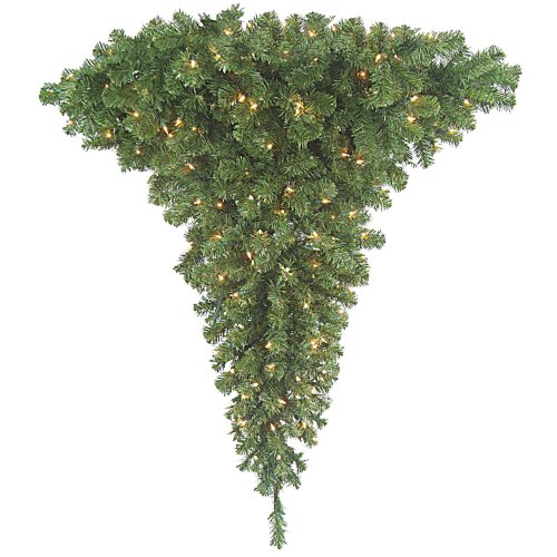 Barcana 5-Foot 200 Clear Christmas Light Ready Trim Wrap Around a Corner Right Side Up Christmas Tree