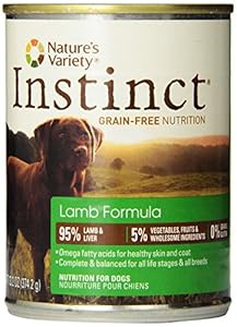 Instinct Grain-Free Lamb Formula Canned Dog Food by Nature's Variety, 13.2-Ounce Cans (Pack of 12)