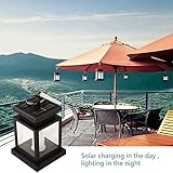 Albertu　ソーラー　ランタンライト　 ポーチライト　防水レベル：IP44　ABSプラスチック製　イエロー　8.9×8.9×12.7cm