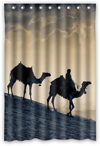Unknown Travel Creative Design Print DIY Camel lives in the desert Shower Curtains For Bathroom Mildewproof Size 48" x 72"