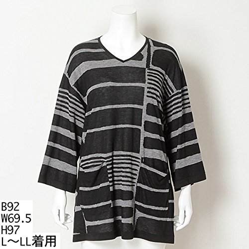 ピサーノ（PISANO） 全2色【大きいサイズ】【フリー】両面選針幾何ジャカードのドロップチュニック