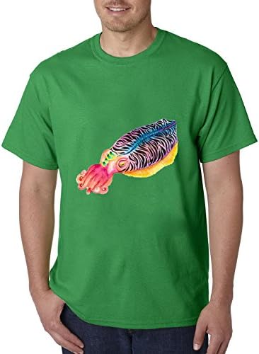 VIPxmax Art Cuttlefish Pastel Painting Mighty Pocket Sublimation Figures Heavyweights Short Sleeve Mens T-shirt Size XS
