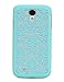 Damask Vintage Pattern Rubber Matte Hard Back Case Cover for Samsung Galaxy S4 I9500 (Blue)