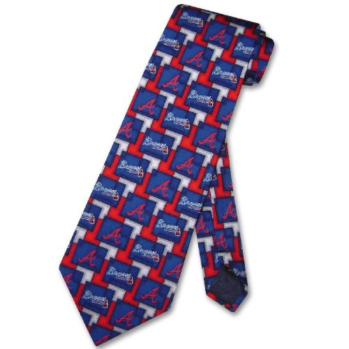 ATLANTA BRAVES SILK NeckTie MLB Baseball Men's Pattern Neck Tie