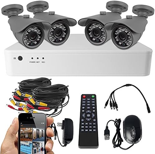 Best Vision Systems AHD 8CH 720P DVR Security System with 4 720P AHD IR Outdoor Bullet Cameras 1TB HDD Included
