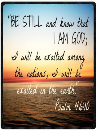Nice Be still and know that I am God Psalm 46 £º10 Fleece Throw Blanket - Blanket 58" x 80"(Large)