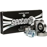Sector 9 Plat Bearing A9 Skateboard Accessories w/ Free B&F Heart Sticker Bundle - Assorted