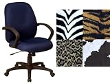 OSP EX2651-245 Work Smart Bobcat Fabric Animal Print Ergonomic Managers Desk Chairs