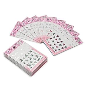 25 Sticker 3D Adesivi Glitter per Unghie Ricostruzione Nail Art