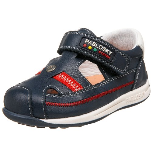 Pablosky Infant Toddler 1525 Hook-And-Loop Shoe - Pacific marino - 20 EU (3.5 M US Toddler)