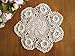 Chic Handmade Crochet Lace 3D Flower Cotton Doilies, 6-inch Round, White Color, 4-piece Set