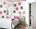 Brewster WPD90218 Flirt Decals, Five 13-Inch Dots, Pink