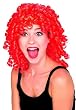 Red Curly Costume Wig - Adult Std.