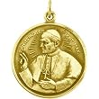 14K Yellow Gold Pope John Paul II Medal - 20.00mm