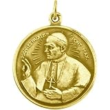 14K Yellow Gold Pope John Paul II Medal - 20.00mm