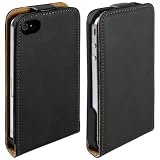 Zoom Produkt-Bild: mumbi Premium Ledertasche Flip Case f&uuml;r iPhone 4S 4